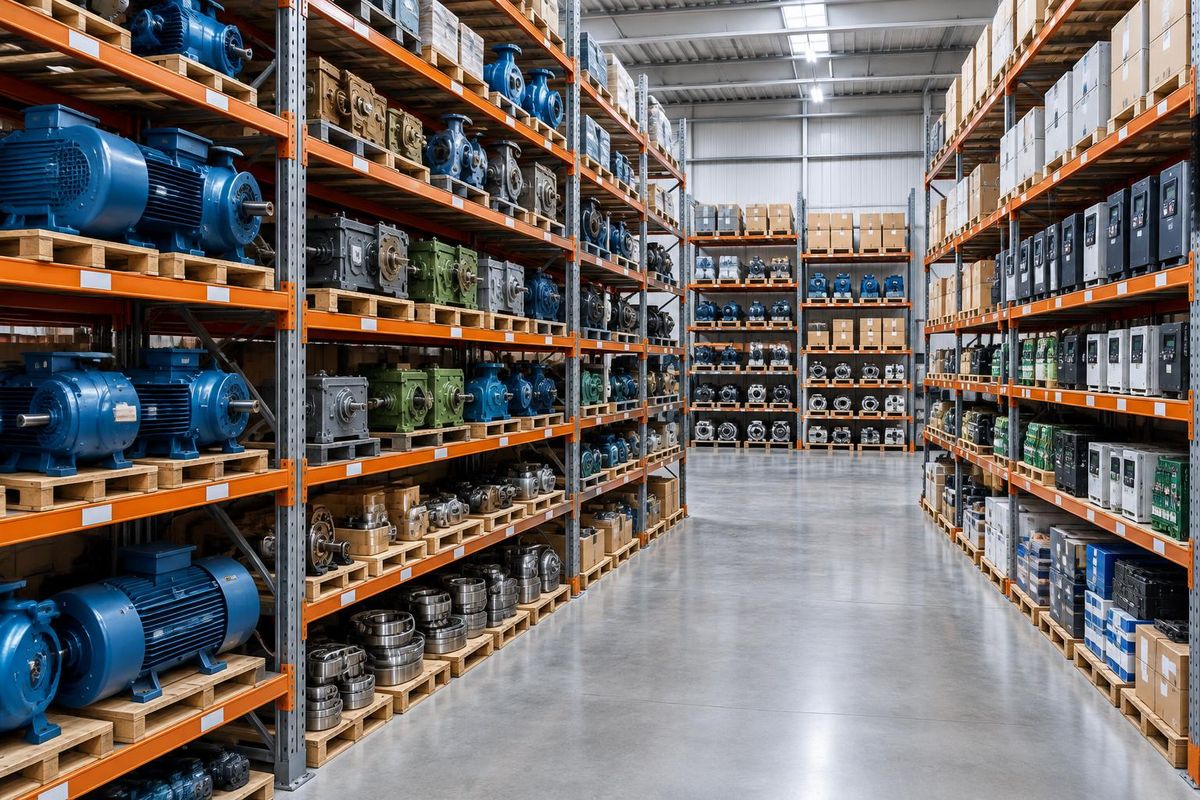 Warehouse full of industrial spare parts